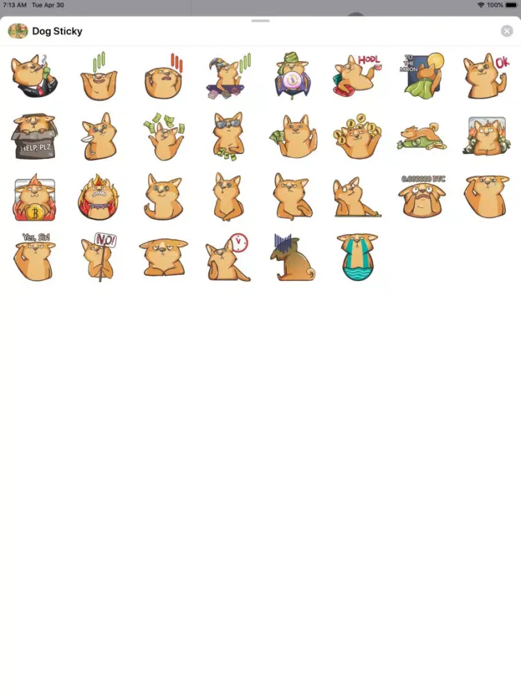 Capturas de tela do Cute Dog Stickers HD iPad 