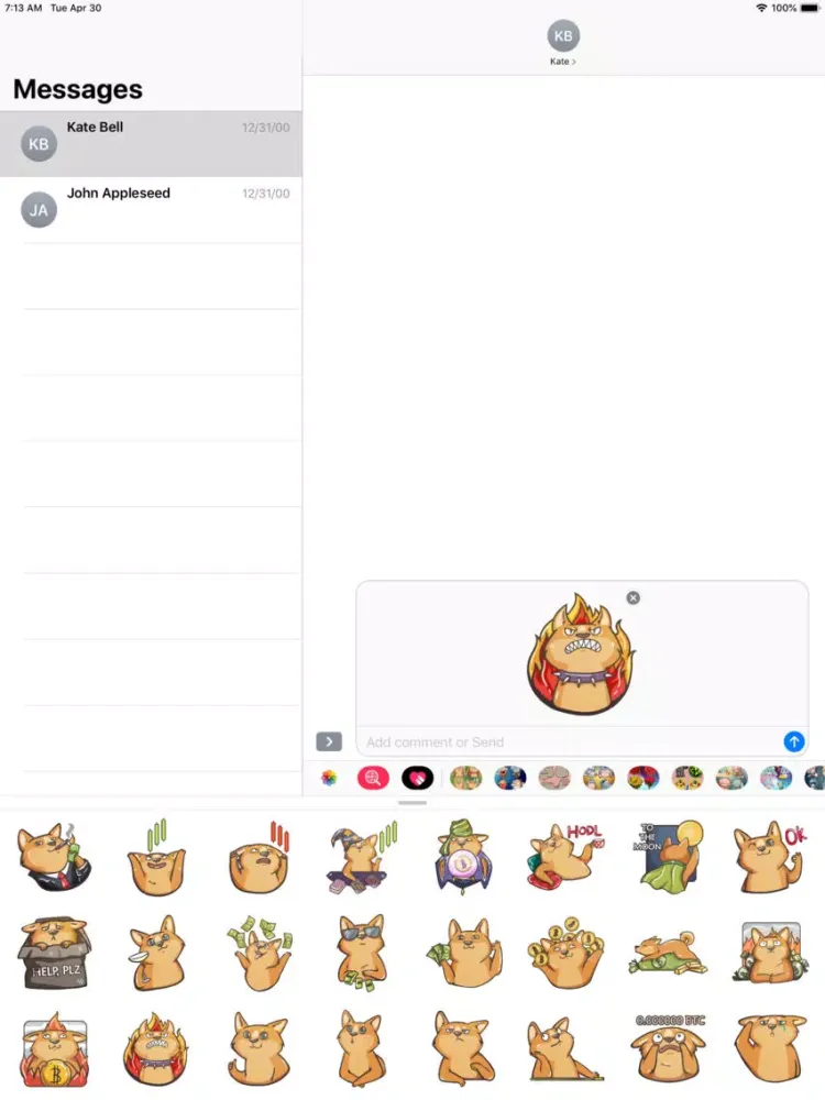 Capturas de tela do Cute Dog Stickers HD iPad 