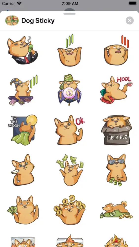 Capturas de tela do Cute Dog Stickers HD