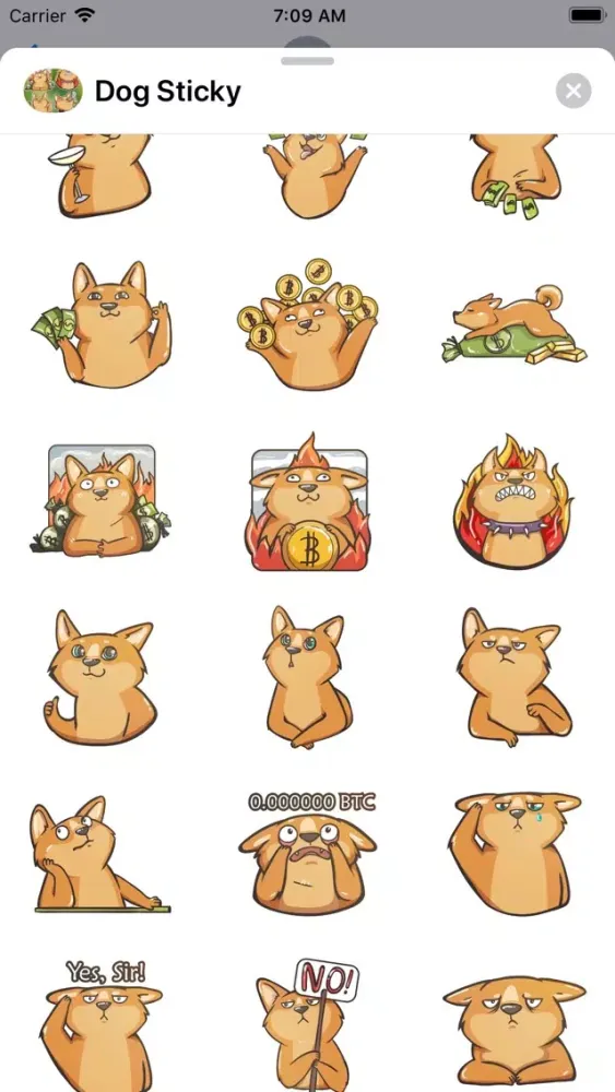 Capturas de tela do Cute Dog Stickers HD