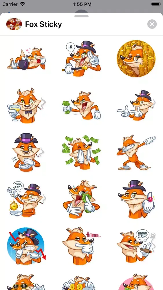 تصاویر Rich Fox Stickers