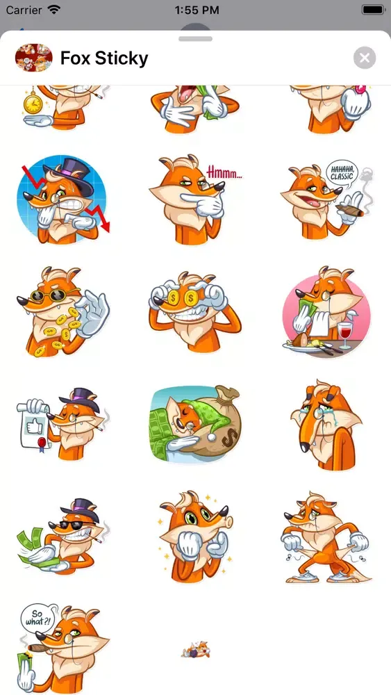 تصاویر Rich Fox Stickers
