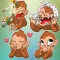 Adorable Cute Monkey Stickers