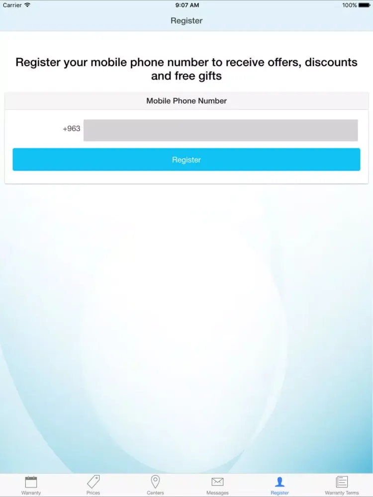 Captures d'écran de Syria Mobile Smart Warranty iPad 