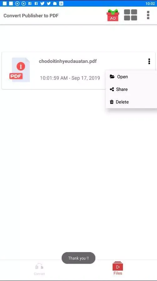 Tangkapan layar PUB to PDF Converter