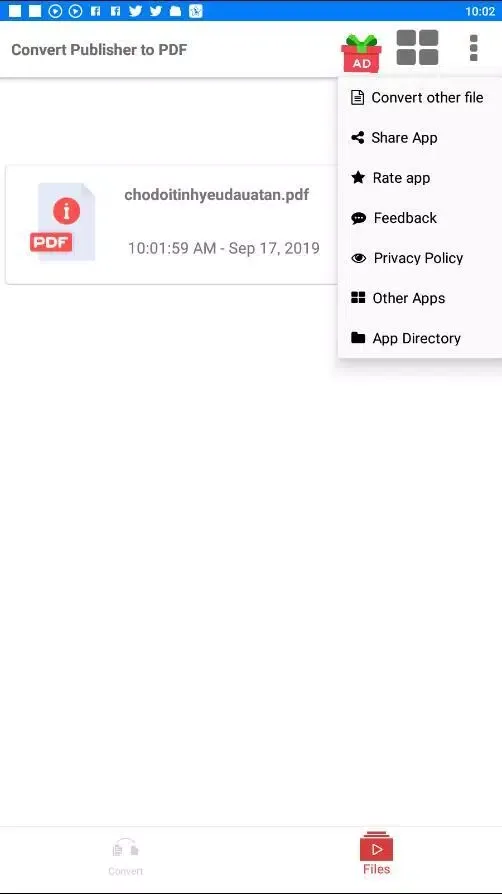 Tangkapan layar PUB to PDF Converter