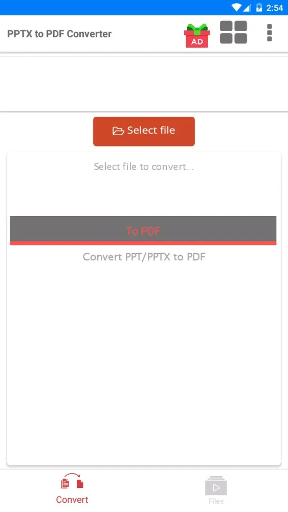 Captures d'écran de PPTX to PDF Converter