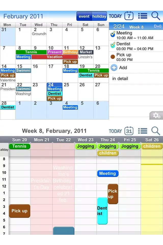 SmartCalendar(Eng) Screenshots