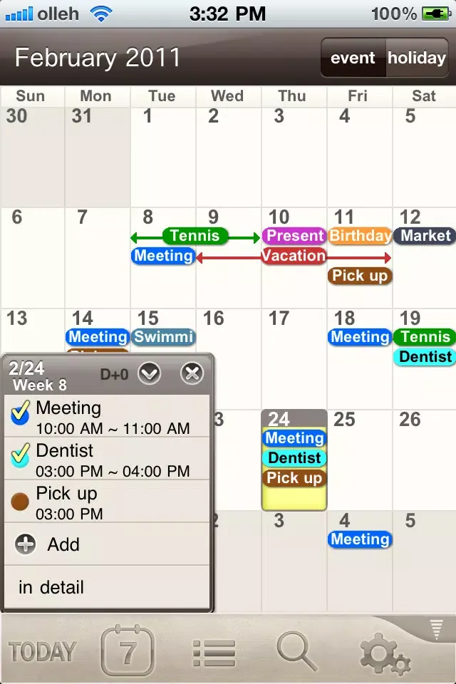 SmartCalendar(Eng)Lite应用截图