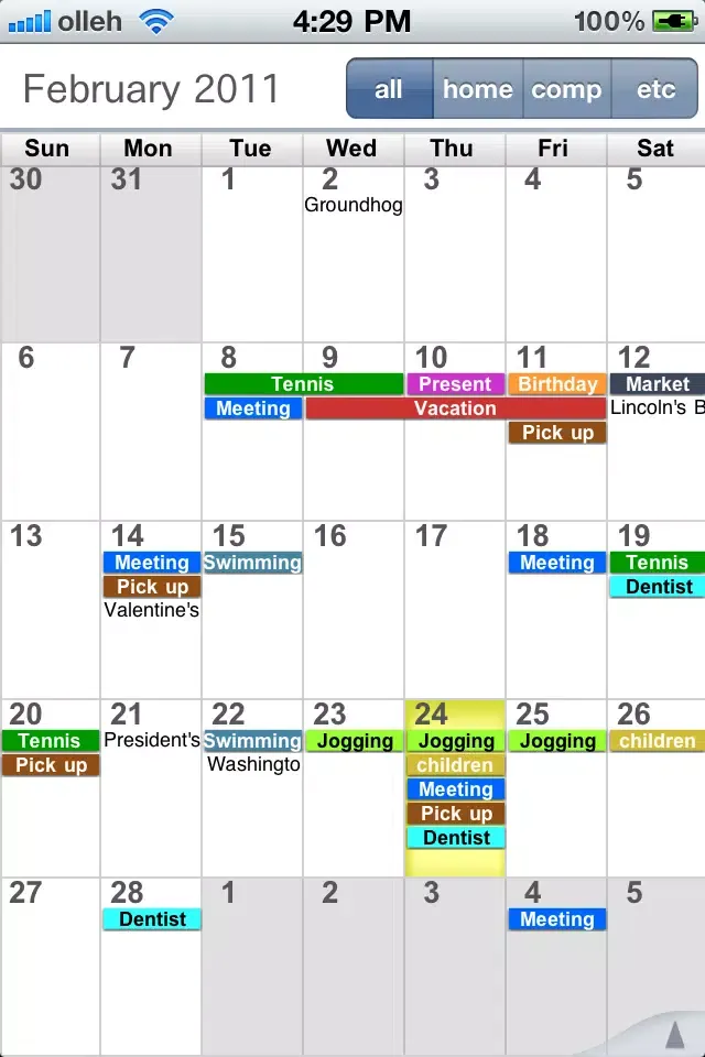 SmartCalendar(Eng)Lite应用截图