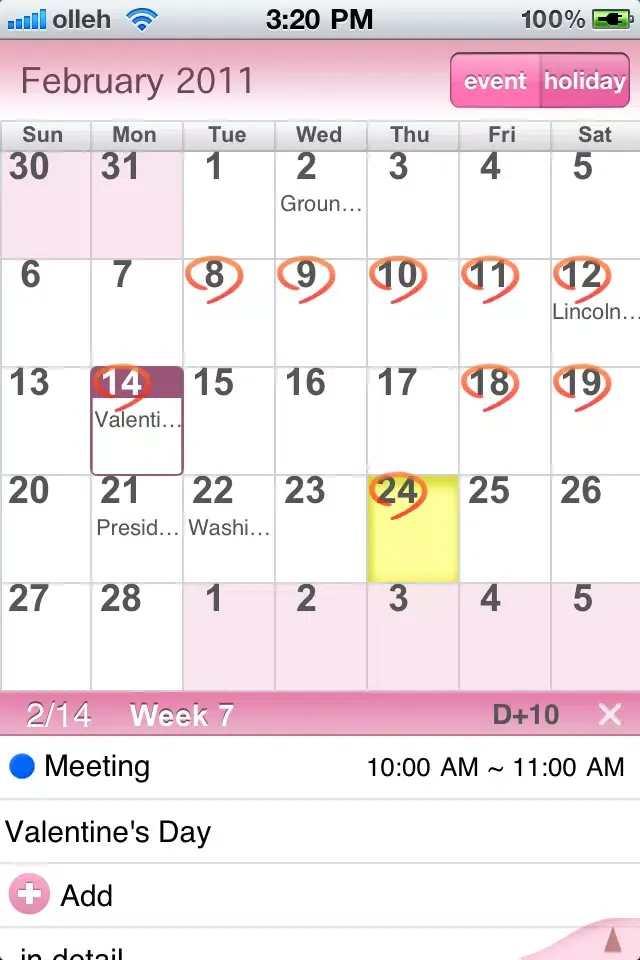 SmartCalendar(Eng)Lite应用截图