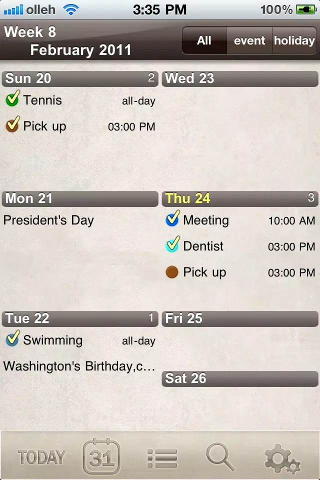 SmartCalendar(Eng)Lite应用截图