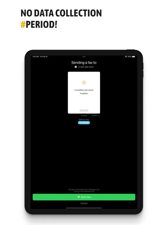 #FAX from iPhone: free sending iPad  स्क्रीनशॉट