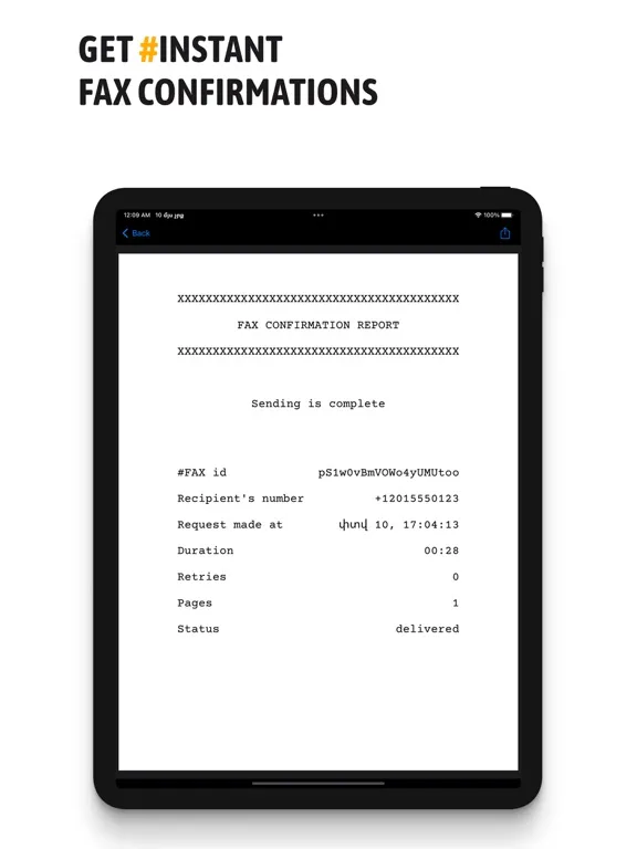 #FAX from iPhone: free sending iPad  स्क्रीनशॉट