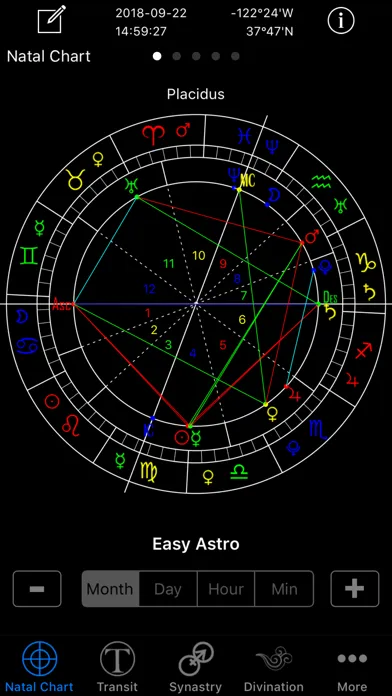 Zrzuty ekranu Easy Astro+ Astrology Charts