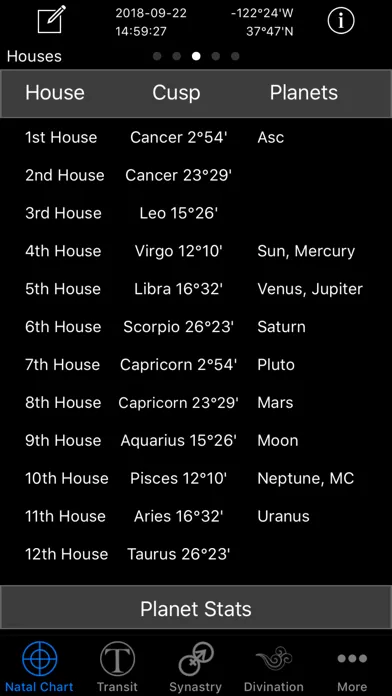 Zrzuty ekranu Easy Astro+ Astrology Charts