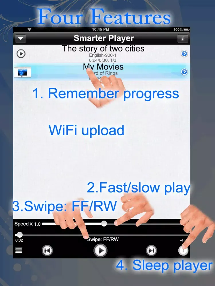 Скриншоты Smarter Player iPad 