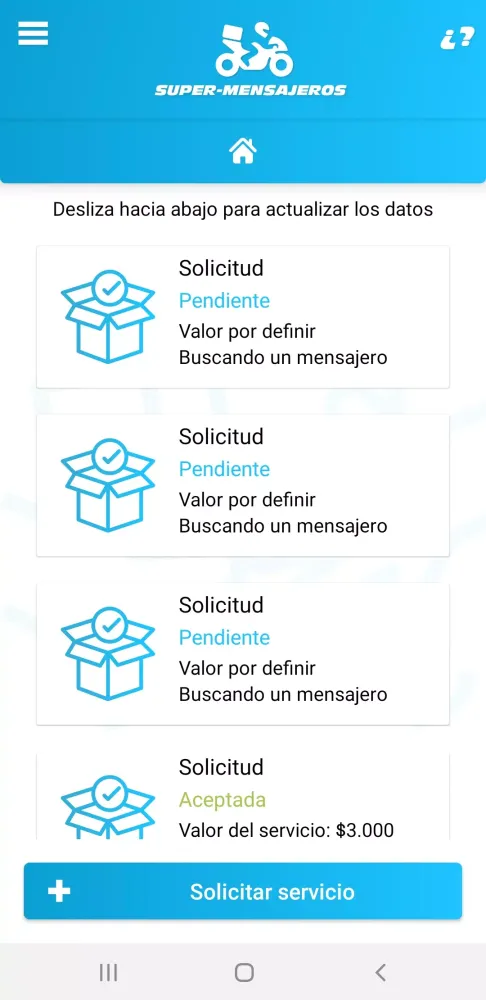 Ảnh chụp màn hình của Super Mensajeros