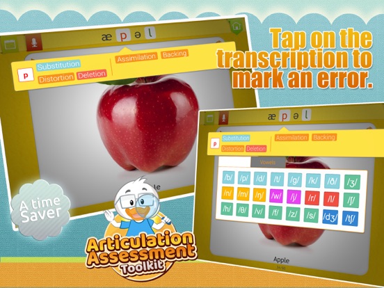 Capturas de tela do Articulation Assessment ToolKt iPad 