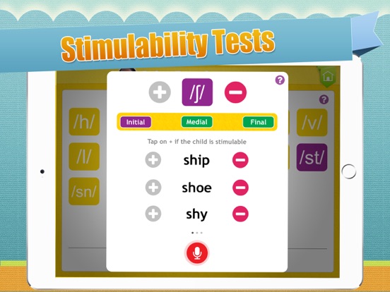 Capturas de tela do Articulation Assessment ToolKt iPad 