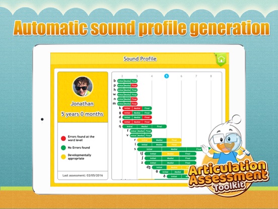 Capturas de tela do Articulation Assessment ToolKt iPad 