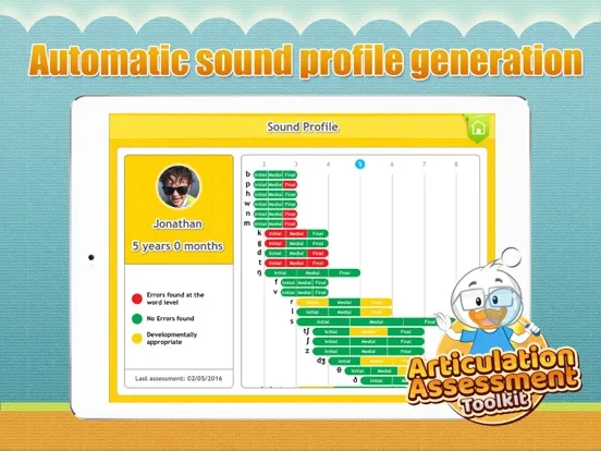 Articulation Assessment ToolKt iPad  スクリーンショット