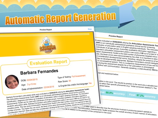 Capturas de tela do Articulation Assessment ToolKt iPad 