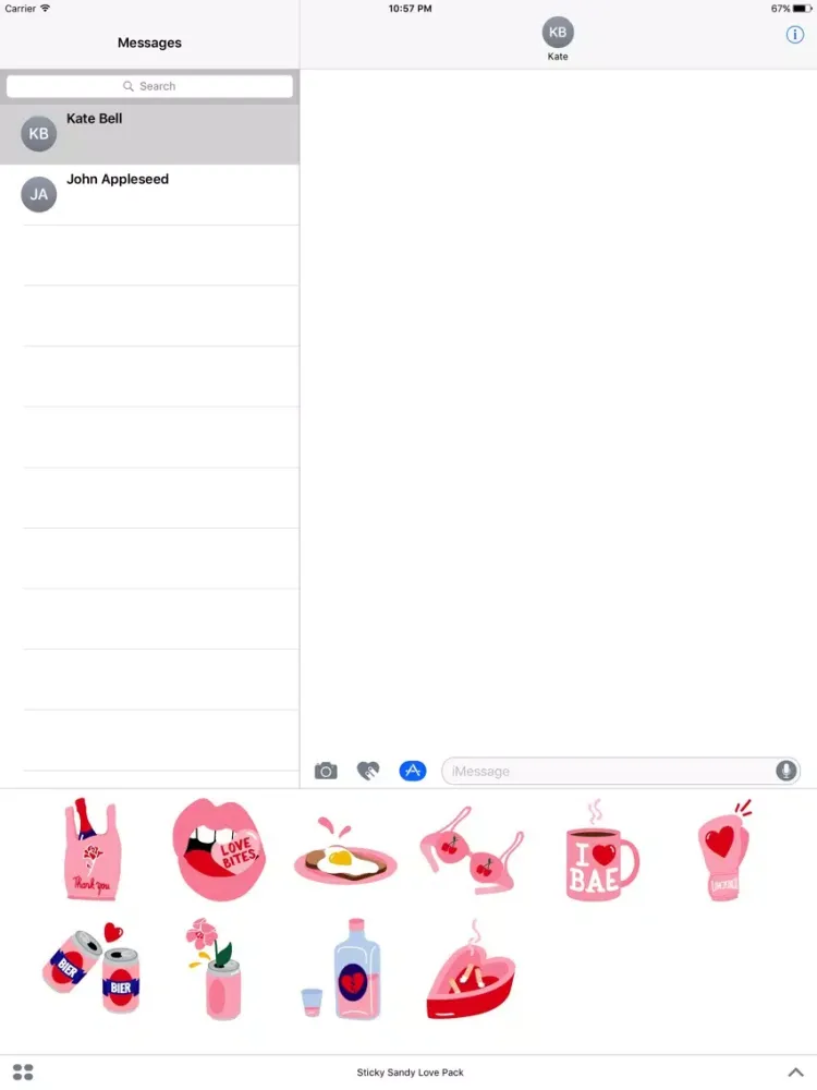 Tangkapan skrin Sticky Sandy Love Pack iPad 