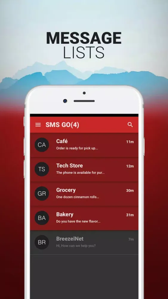 Ảnh chụp màn hình của SMS GO