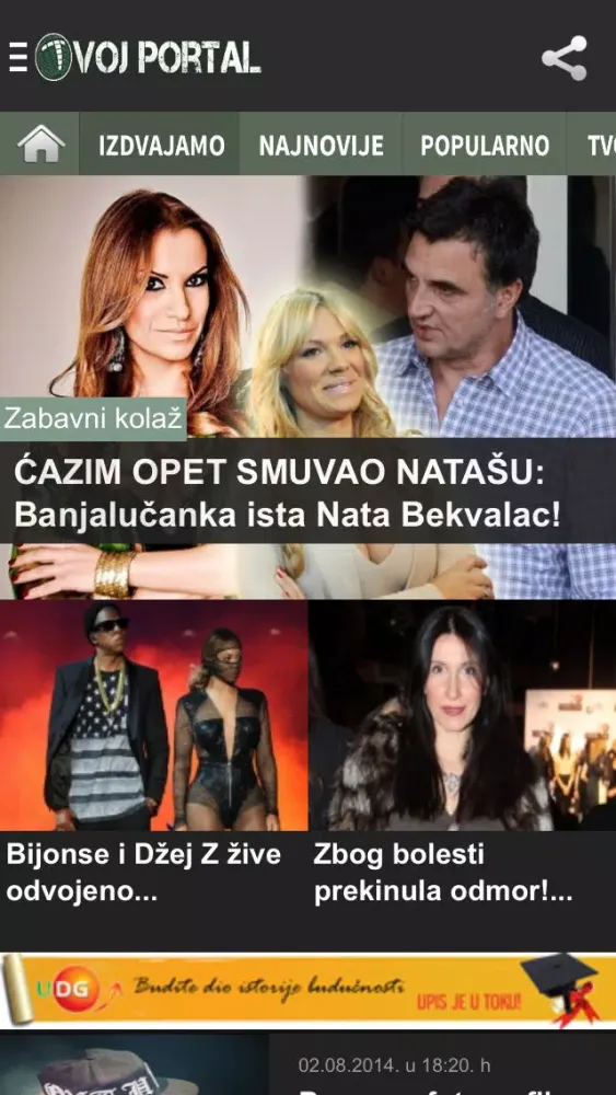 Capturas de tela do Tvoj Portal