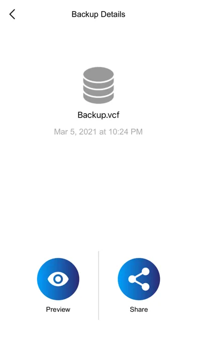 Tangkapan layar Contact Backup & Duplicates