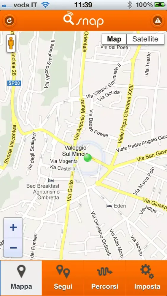 Tangkapan layar Snap Tracker