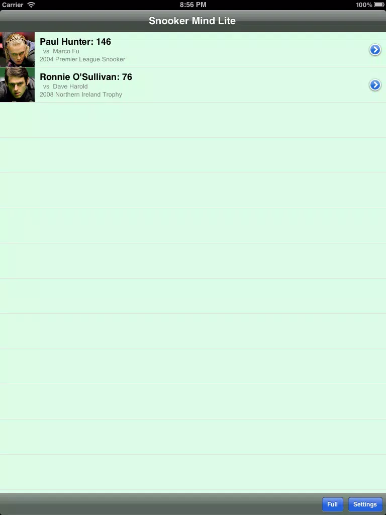 Captures d'écran de Snooker Mind Lite iPad 