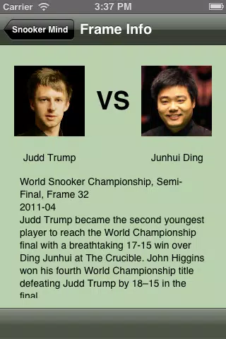 Captures d'écran de Snooker Mind Lite