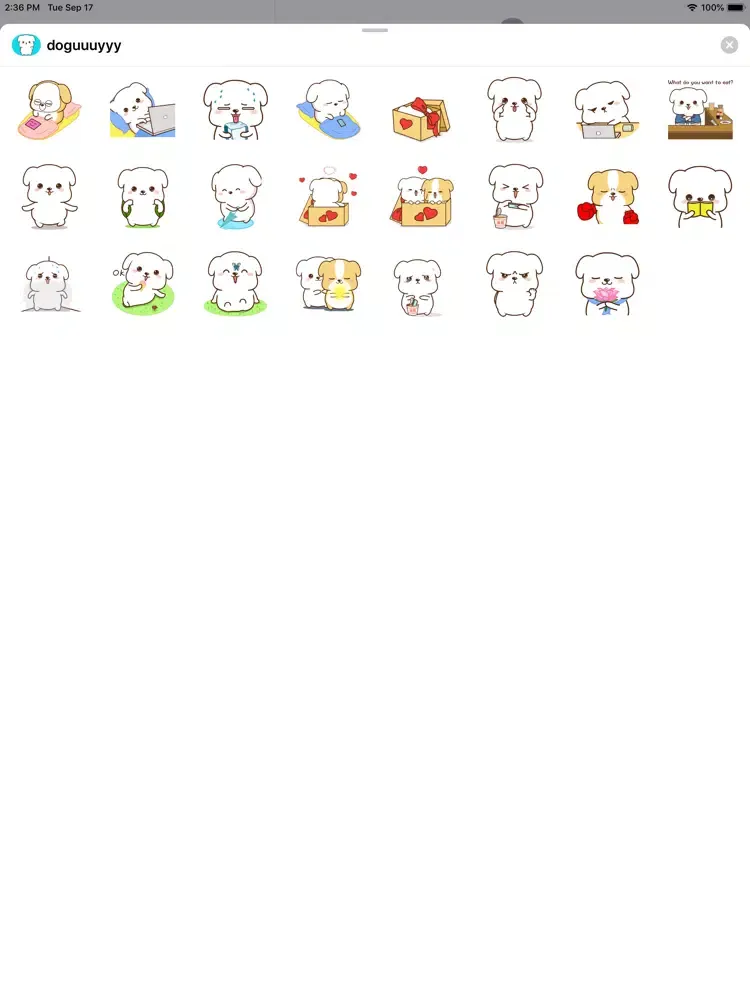 Snowy Dog Stickers iPad  سکرین شاٹس