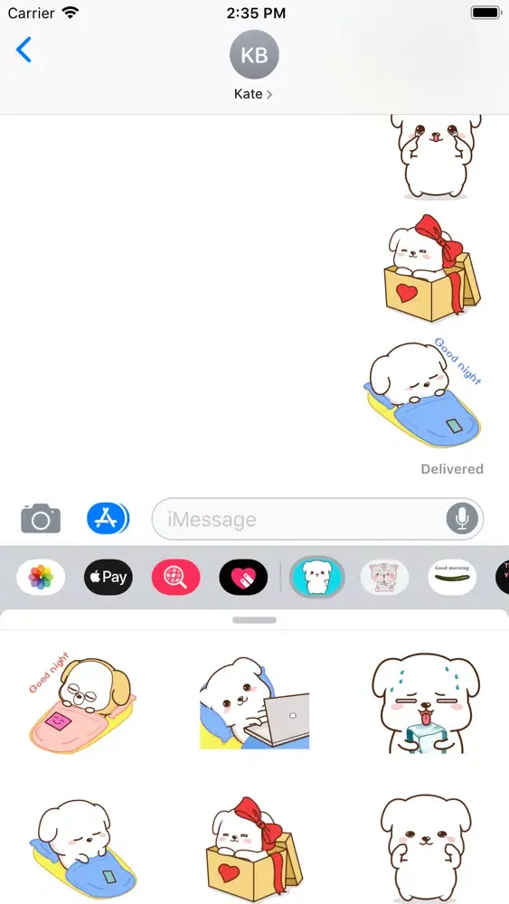 Snowy Dog Stickers سکرین شاٹس