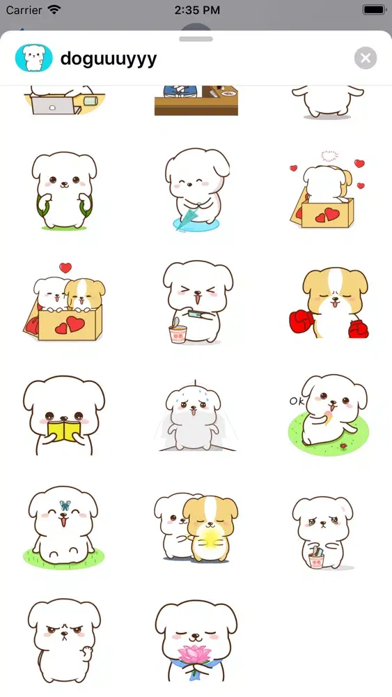 Snowy Dog Stickers سکرین شاٹس