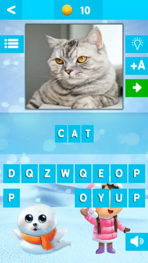 Capturas de tela do Snowy English - Guess The Word