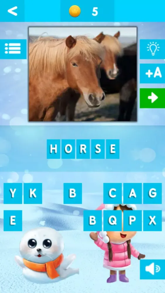 Capturas de tela do Snowy English - Guess The Word