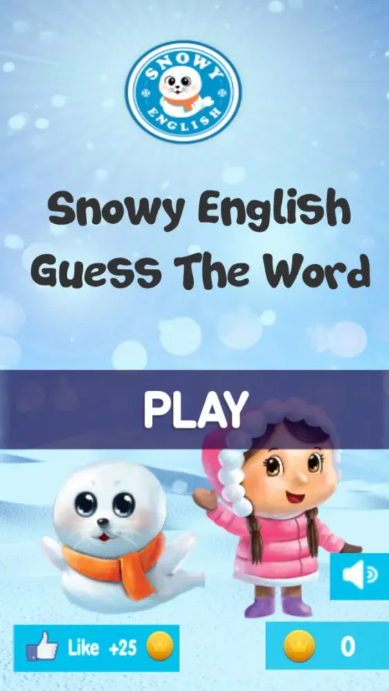 Capturas de tela do Snowy English - Guess The Word