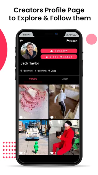 Tangkapan skrin SocialEngine Short Videos