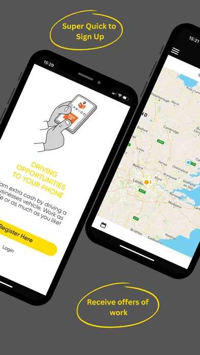 Tangkapan skrin Canugo - Driver & Worker App