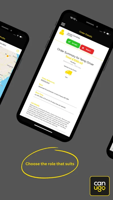 Tangkapan skrin Canugo - Driver & Worker App