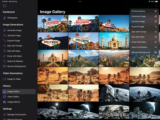 Illustrate: GenAI Sandbox iPad  Screenshots
