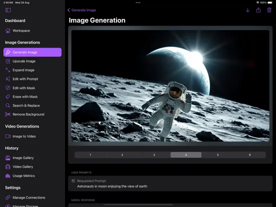 Illustrate: GenAI Sandbox iPad  Screenshots