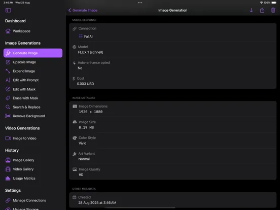 Illustrate: GenAI Sandbox iPad  Screenshots