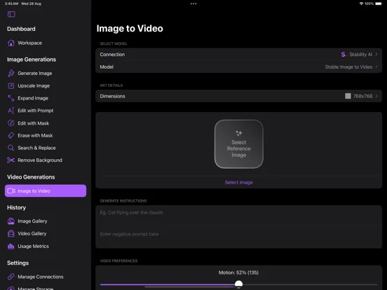 Illustrate: GenAI Sandbox iPad  Screenshots