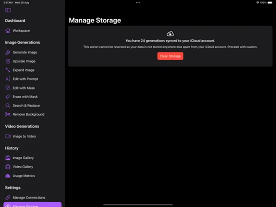 Illustrate: GenAI Sandbox iPad  Screenshots
