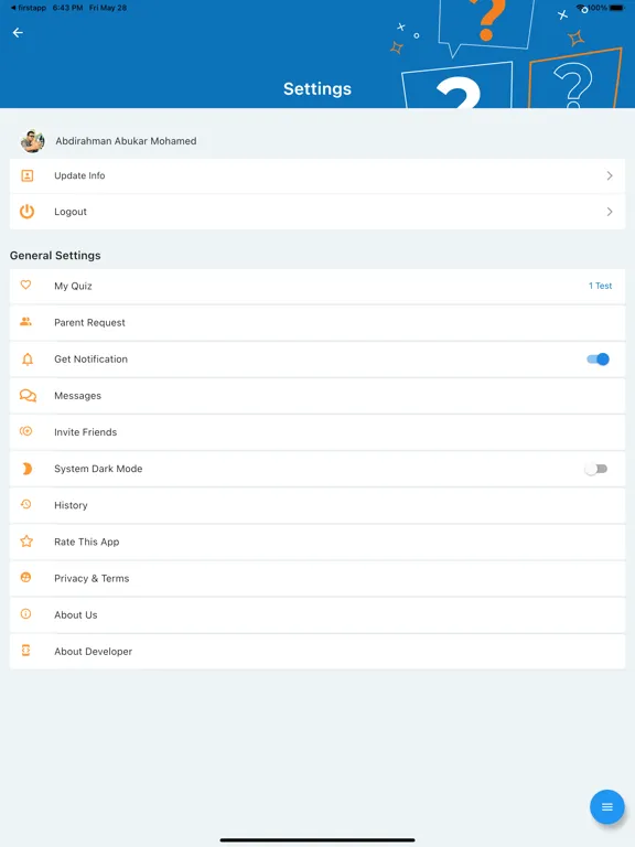 Ảnh chụp màn hình của SomQuiz iPad 