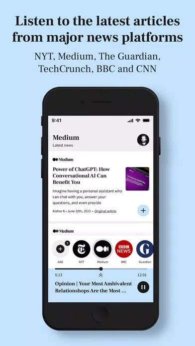 Screenshot di My Queue - Listen to articles